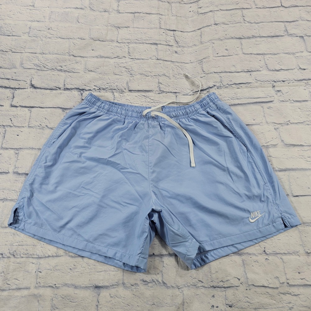 Nike Sportswear Woven Flow Shorts Mens XXL Light Blue Drawstring Athletic AR2382